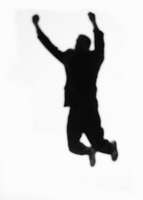 man jumping for joy